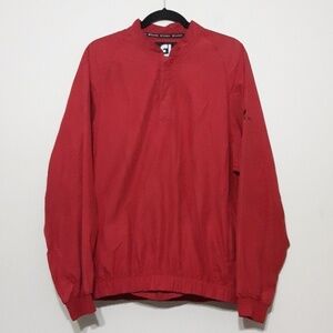 Fj Footjoy track jacket mens red M performed outdoor windbreaker golf Y2K  retro